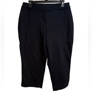 Lane Bryant Lena Modernist Collection Black Cuffed Capris